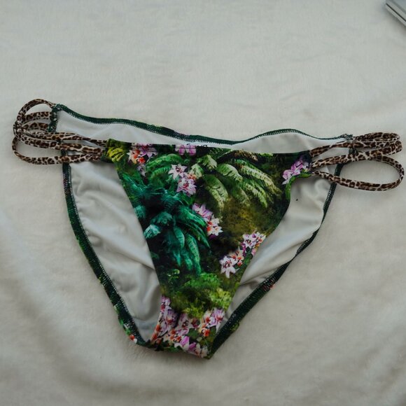 Freya Jungle Floral Bikini Set 32D Top Small Bottom Tropical‎ Print with Leopard - Picture 6 of 10